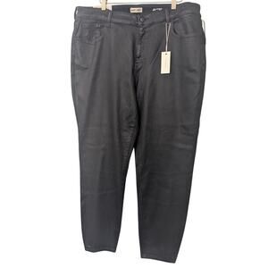 WARP + WEFT NWT Women's Plus Sized 14 Navy High JFK NYC Skinny Coated Denim $98